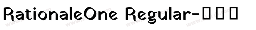 RationaleOne Regular字体转换